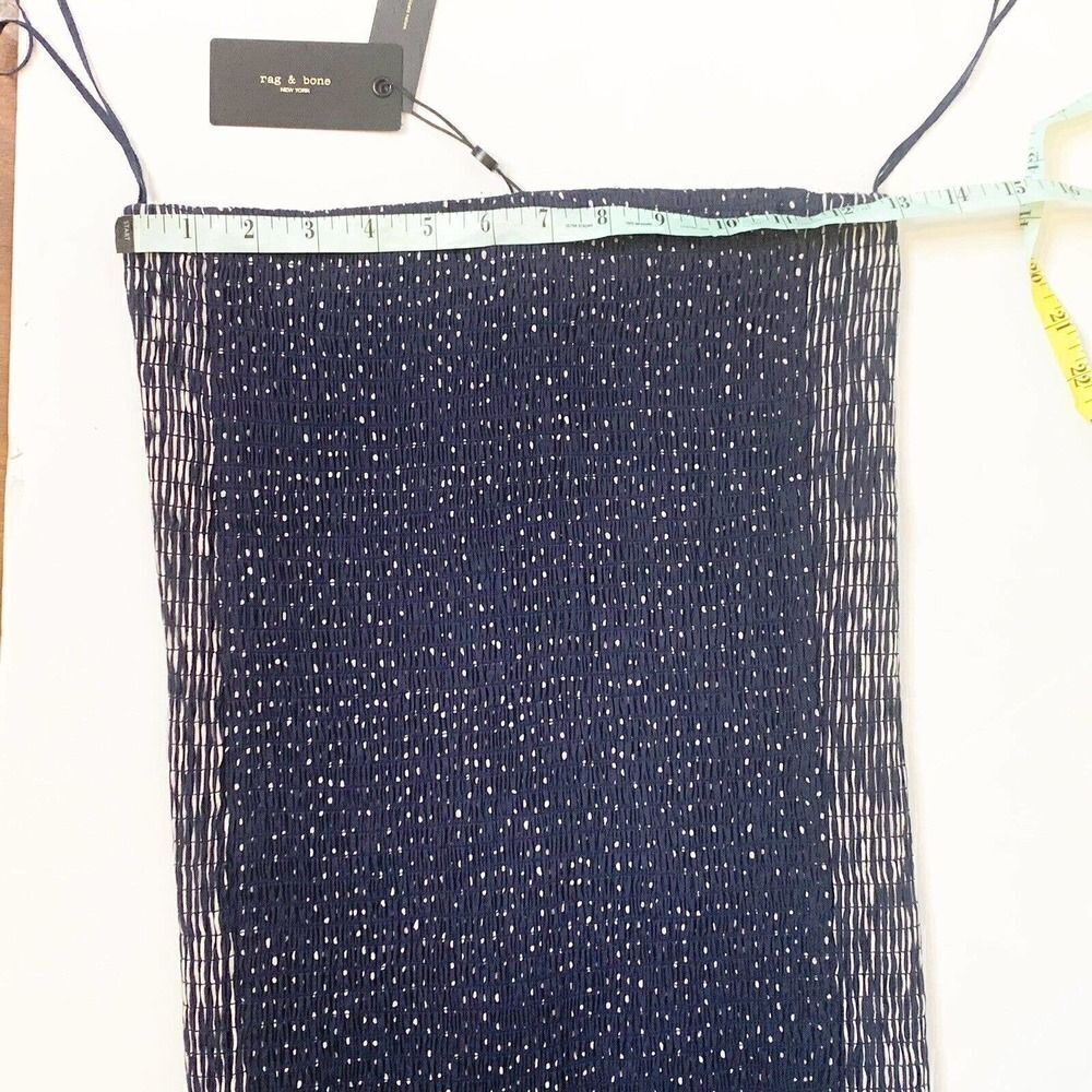 RAG & BONE New York Aster Strapless Smocked Printed Bodysuit Top Women’s Size 8 - Picture 12 of 12